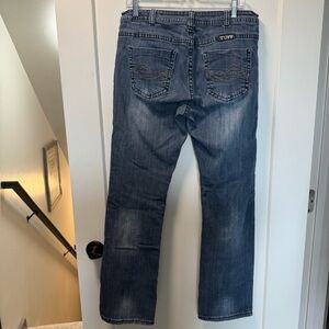 Cowgirl Tuff Women's Forever Tuff Bootcut Jean Riding Western Embroidered Pocket